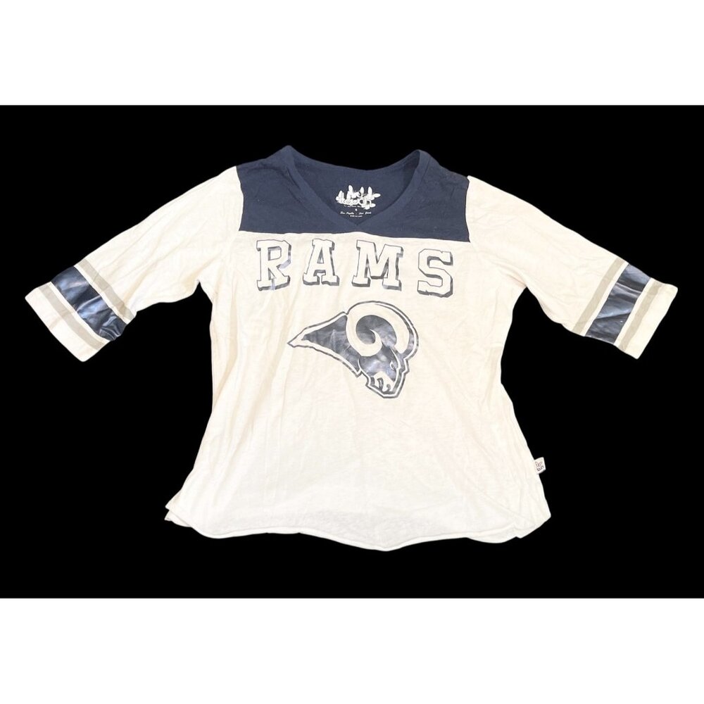 Touch by Alyssa Milano LA Rams NFL Women’s Shirt Small White Blue Tee